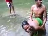African Native Woman Fucks A Boy In A River In Front Of Crowd  Amateur Mobile Phone Video