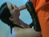 Guy Gets Oral And Sexual Pleasuring With Hands Tied Behind Bars