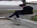 Guy Jerks And Cums On A Girls Back While Waiting On A Bus At Bus Station
