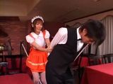 Naughty Barmaid Yuma Asami Abuse Bartender Guy Afterhours CFNM