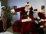 Two Santa Clauses Fight Over Naughty Santa Helper Pussy